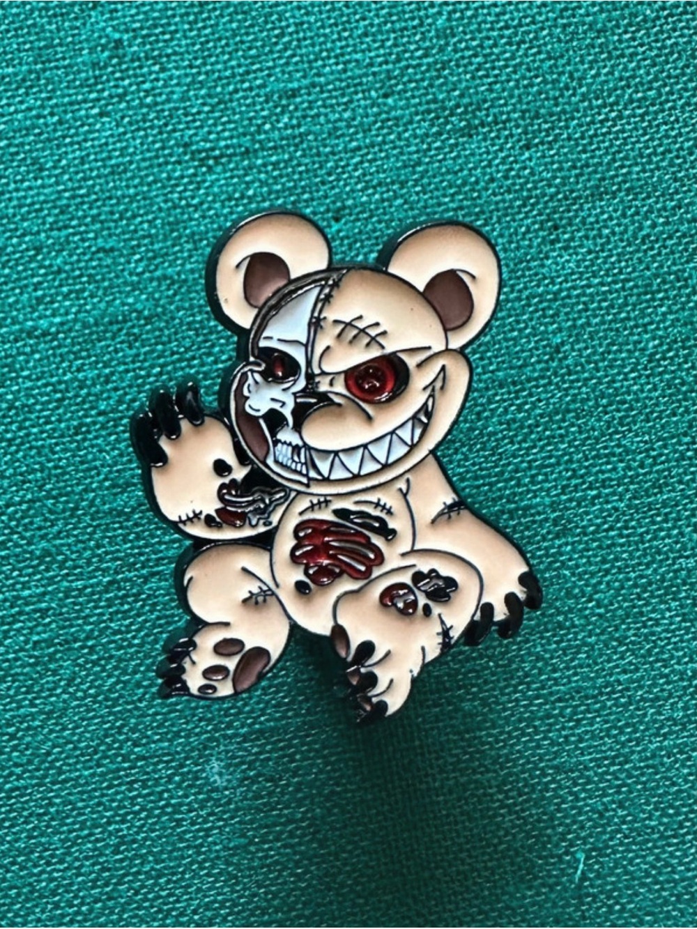 Creepy Teddy Bear Enamel Pin